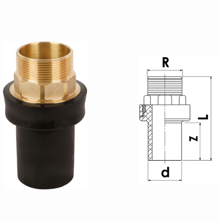 PE-To Metal Transition Piece(Male Threaded