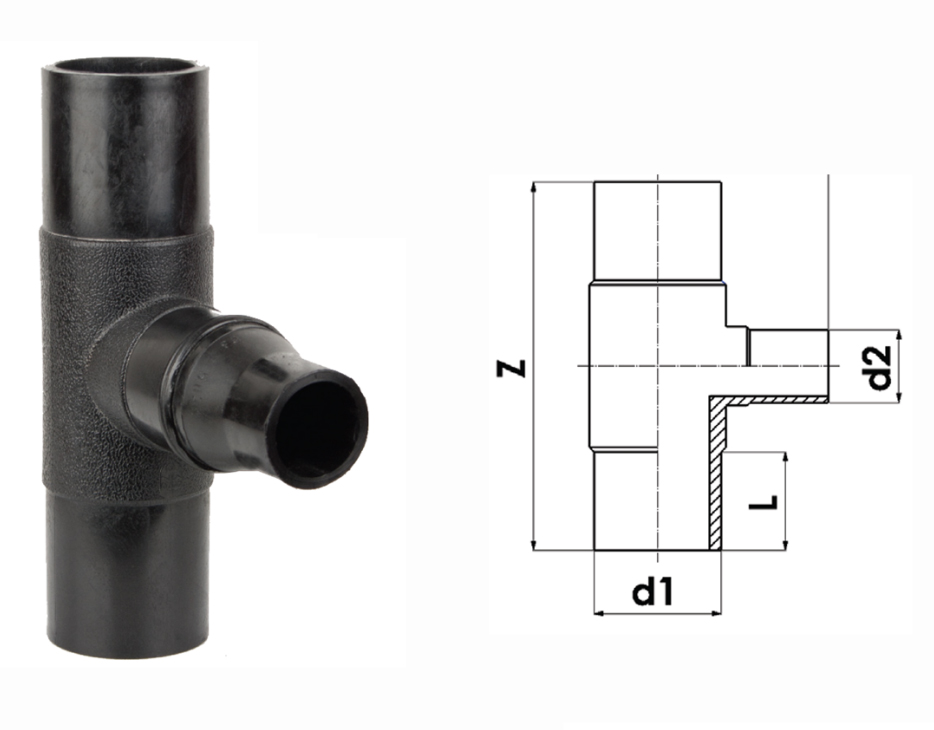 Reduced TEE 90° (KİT) ( Injection Welded )